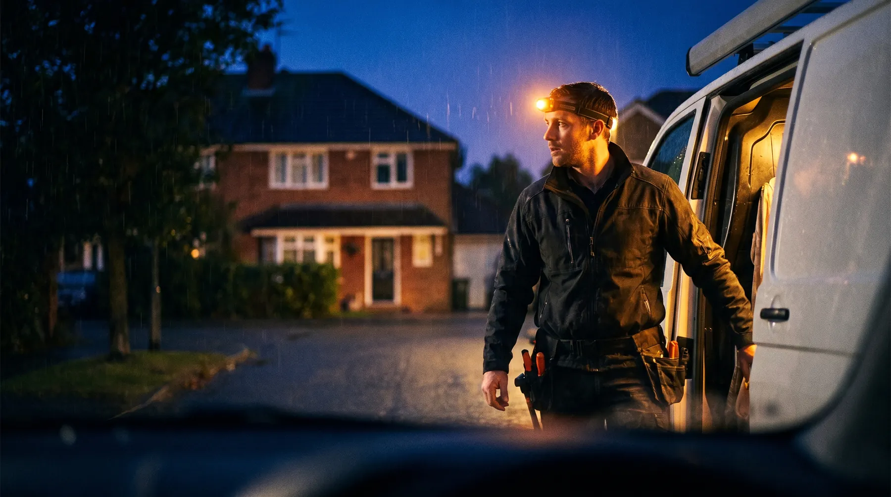 EMC electrician on a 24/7 emergency call-out at night